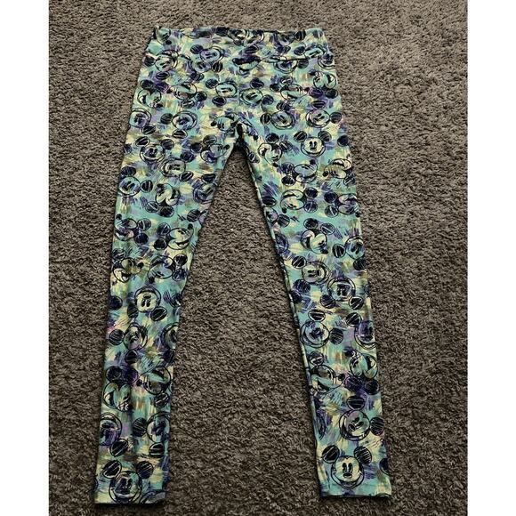 LuLaRoe Disney Leggings‎ Tall & Curvy Mickey Mouse Scribble Multi Color - Picture 1 of 3